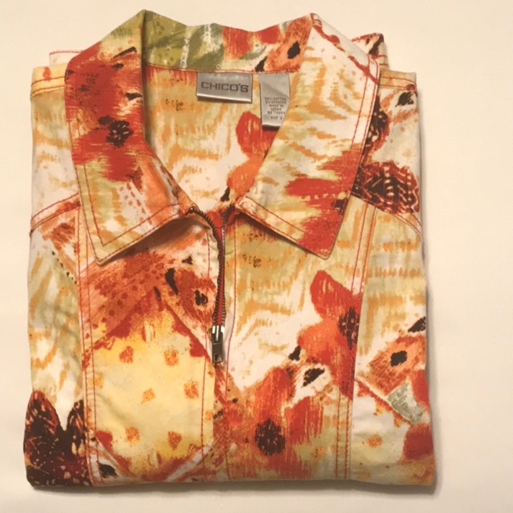 NWOT Chico’s Multicolored Tangier Mix Jacket